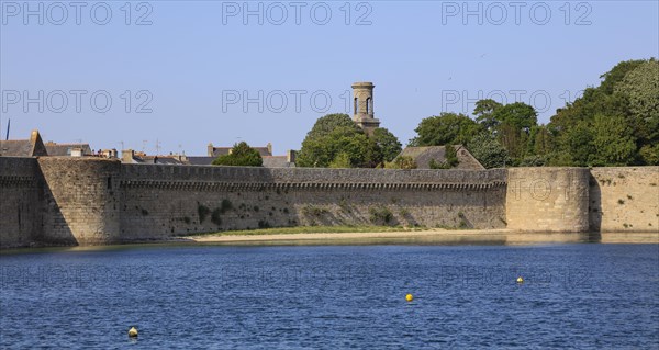 Walled old town Ville close in the port of Concarneau