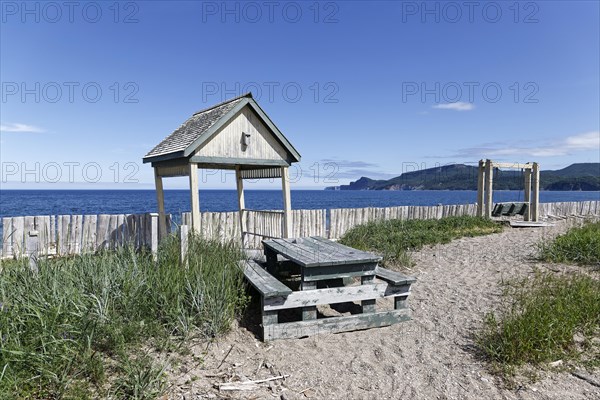 Palisades on a beach