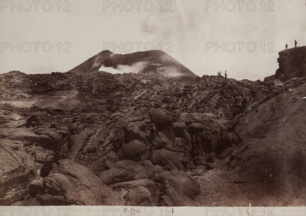 Crater of the volcano Vesuvius in 1880