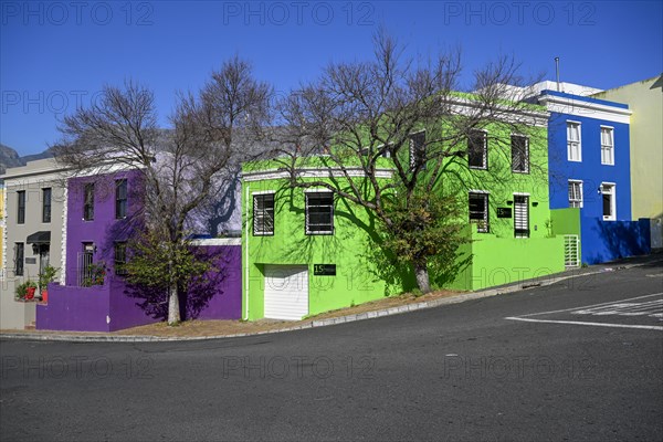 Colourful house facades in De Waal Street