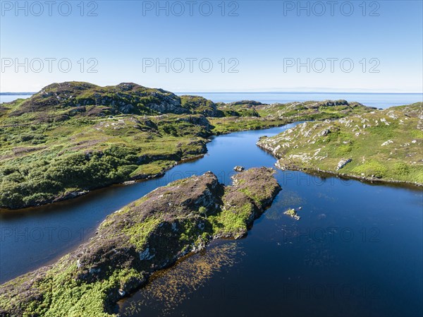 Aerial view of the sparsely populated North West Highlands