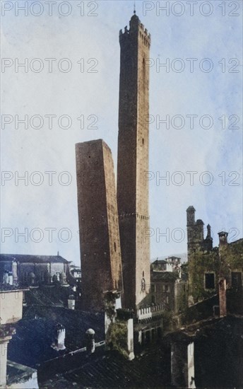 The two towers AsinellI and Garisenda in Bologna