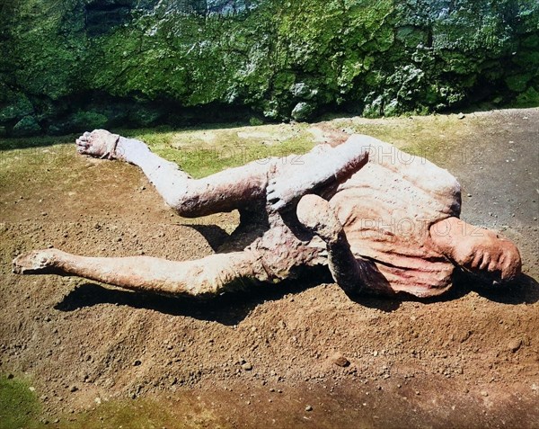 Human cast of a victim of the volcanic catastrophe in 79 AD