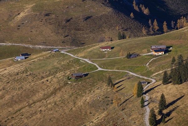 View to the Genneralm on the way to the Hoher Zinken