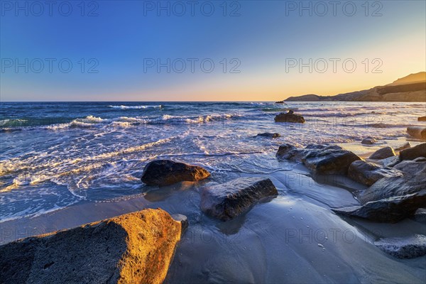 Beautiful seascape of low tidal waves