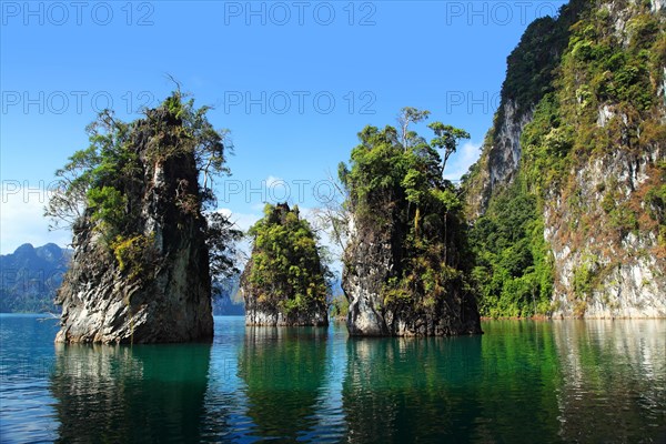 Chalk cliffs in the lake