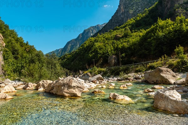 Turquoise river of Valbona valley