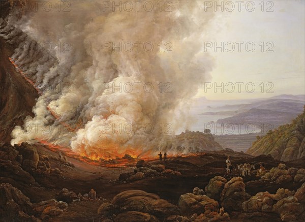 The eruption of the volcano Vesuvius in December 1820