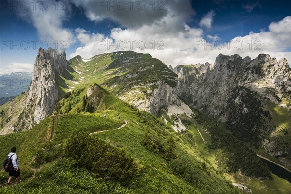 Steep mountains and clouds