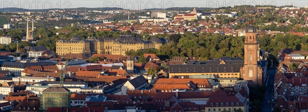 View from the Marienberg on the baroque residence and on the old university