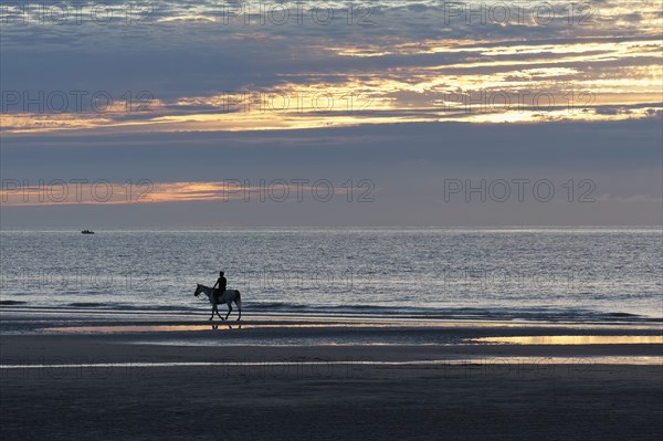 Sunset on the Belgian coast