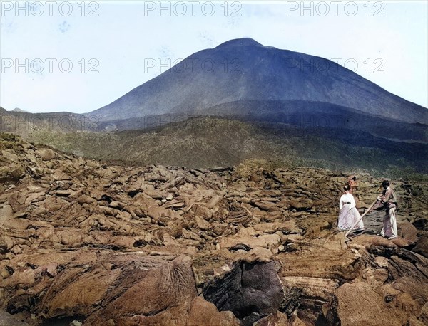 Lava fields at Vesuvius near Naples