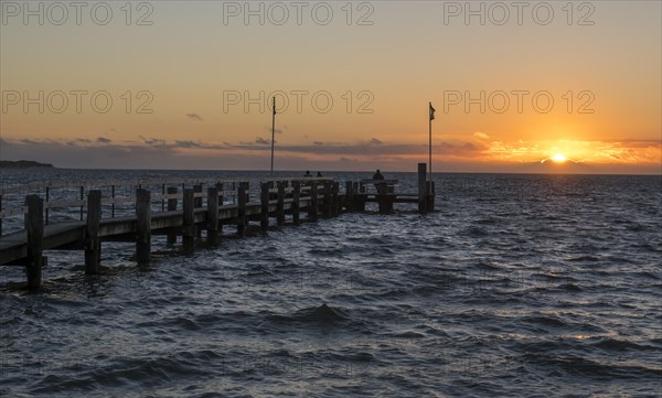 Sunset on the beach of Utersum