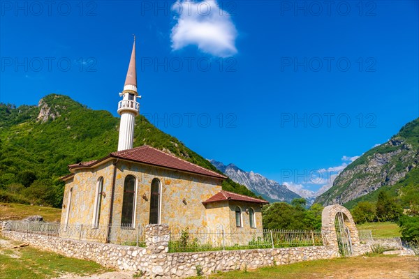 Beautiful mosque at Dragobi in the Valbona Valley