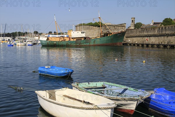 Walled old town Ville close in the port of Concarneau