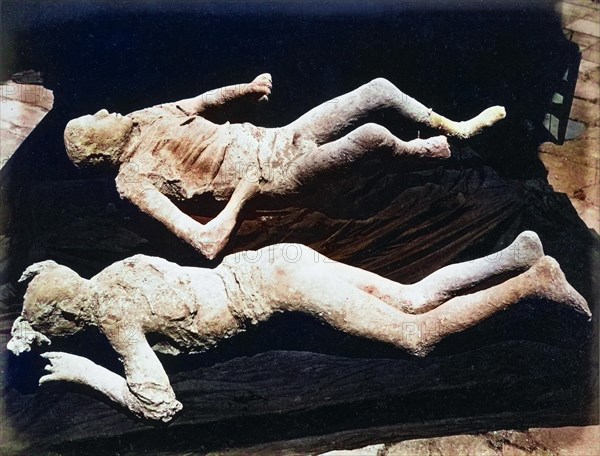 Human cast of a victim of the volcanic catastrophe in 79 AD