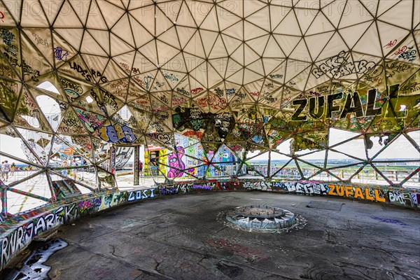 Graffiti on the former US wiretap on Teufelsberg in Grunewald