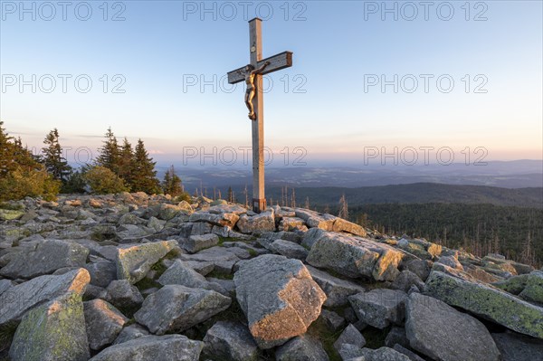 Sunset with view from the Lusen