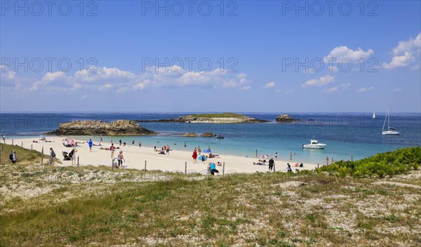 Sandy beach beach with bathers