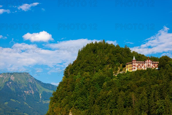 The Historical Grandhotel Giessbach on the Mountain Side in Brienz