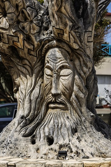 Tree with carvings in Matala