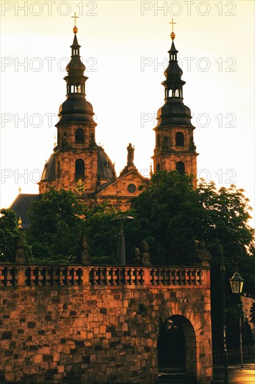Old city wall behind Fulda Cathedral