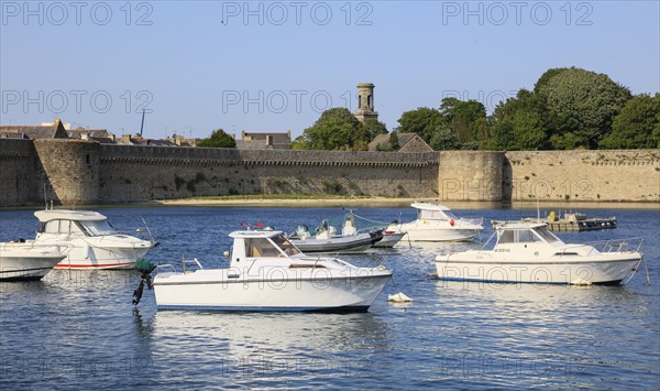 Walled old town Ville close in the port of Concarneau