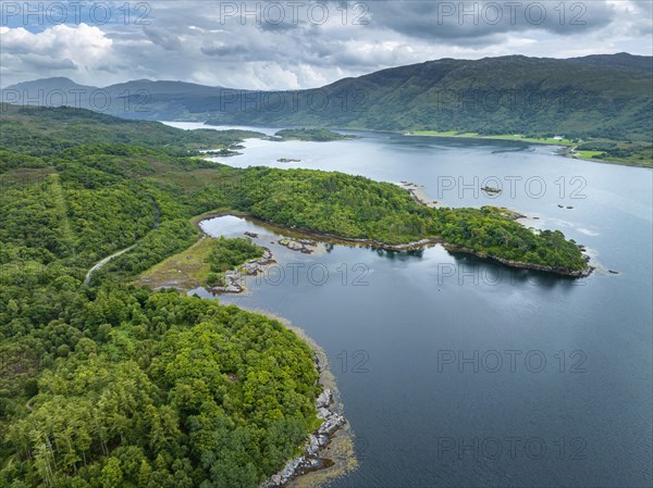 Aerial view of Loch Sunart