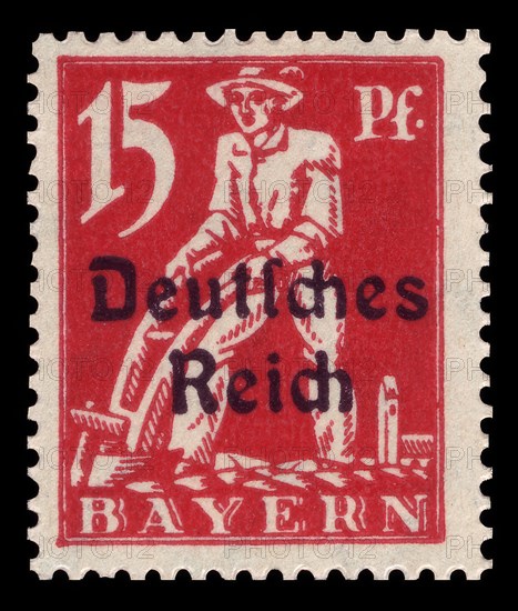 Stamp vintage 1920 of the German Reichspost