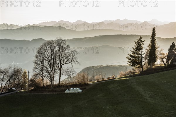 Backlit mountains