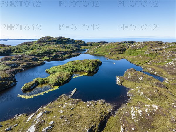 Aerial view of the sparsely populated North West Highlands