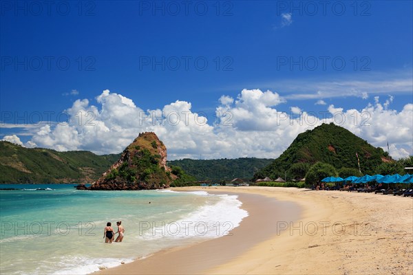 Beach with umbrellas