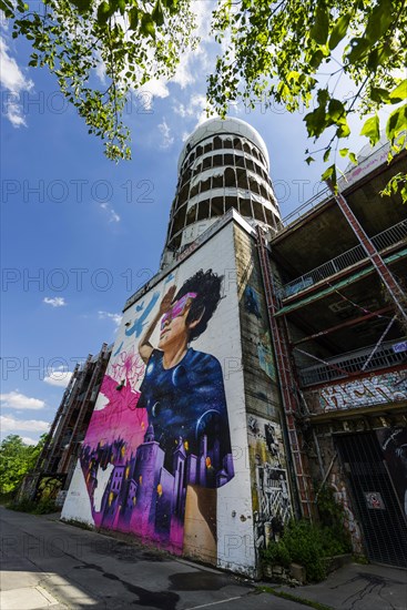 Graffiti on the former US wiretap on Teufelsberg in Grunewald