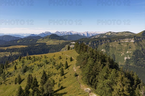 Hiking trail to the summit of the Wieslerhorn with a view of the Postalm
