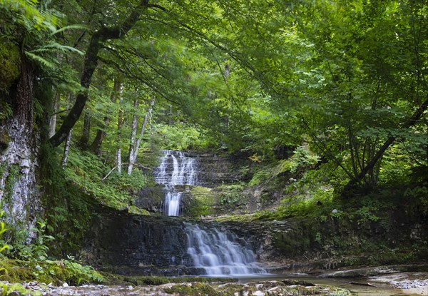 Waterfall of the Taugl at the Wald Wasser Zauber Weg near Hintersee