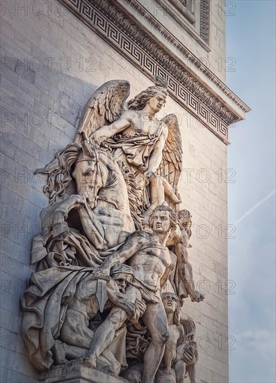 Closeup architectural details of the triumphal Arch