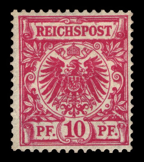 Stamp vintage 1889 of the German Reichspost