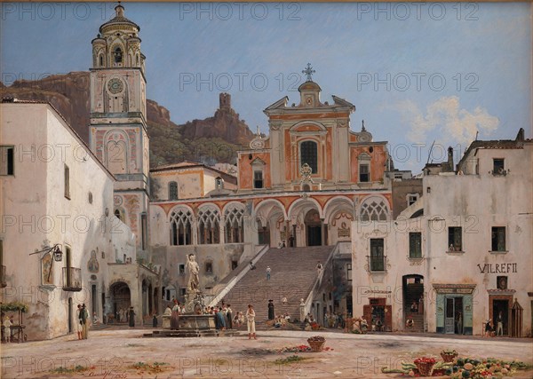 A part of the market place in Amalfi