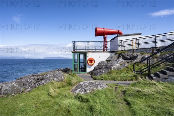 Foghorn at the platform of Ardnamurchan Lighthouse