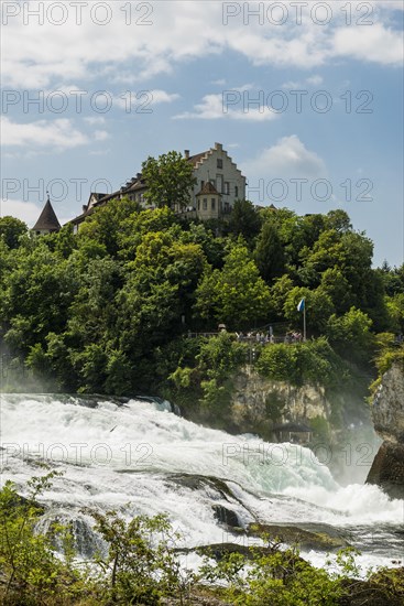 Waterfall and castle