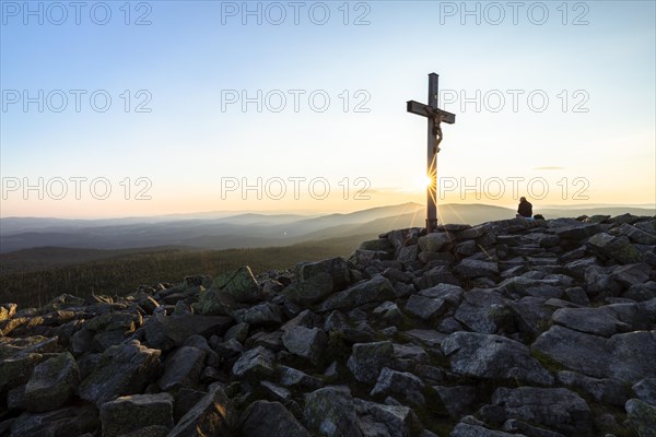 Sunset with view from the Lusen