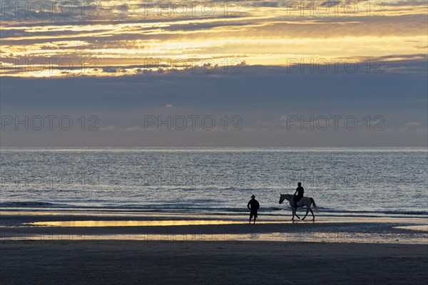 Sunset on the Belgian coast