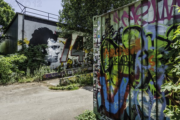 Graffiti on the former US wiretap on Teufelsberg in Grunewald