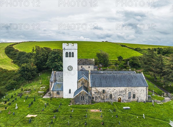St James the Great Church from a drone