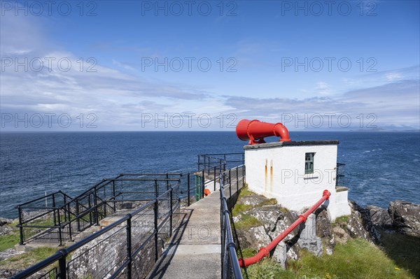 Foghorn at the platform of Ardnamurchan Lighthouse