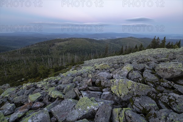 Sunset with view from the Lusen