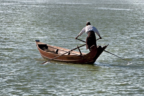 Boat in the Ayeyarwady Irrawaddy Delta