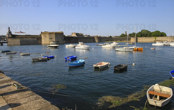 Walled old town Ville close in the port of Concarneau