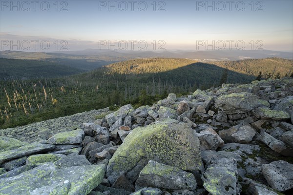 Sunset with view from the Lusen