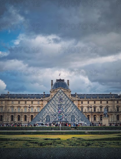 Outdoors view to the Louvre Museum in Paris